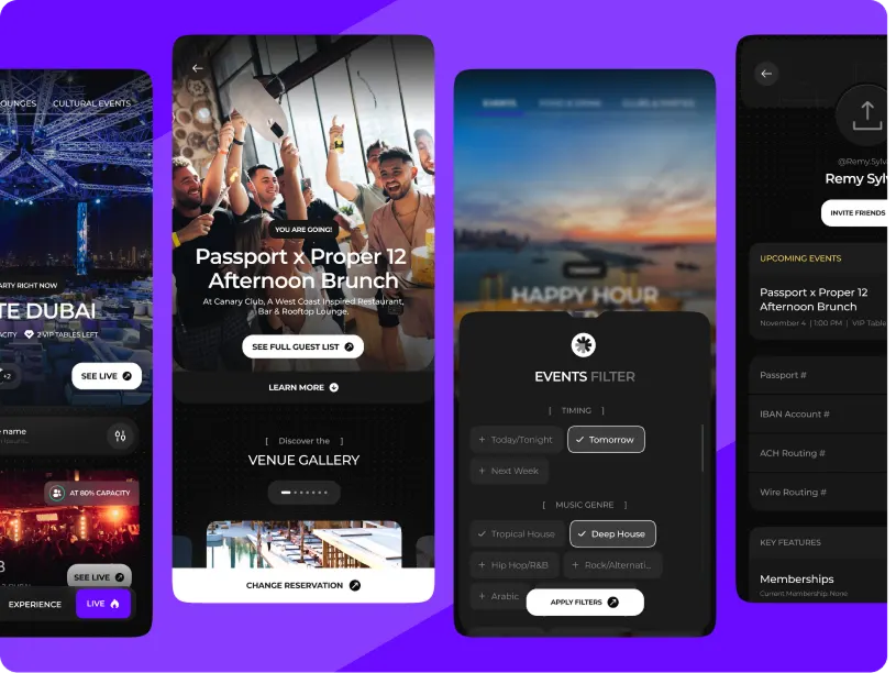 Portl mobile product screens built with Botmer support